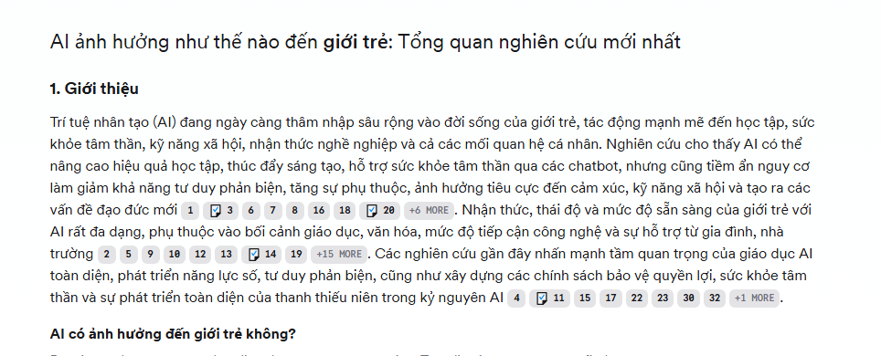 Nguồn trích dẫn minh bạch của Consensus AI